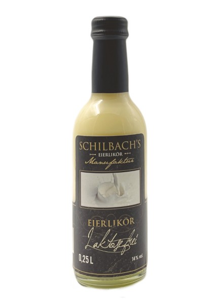 Schilbach&#039;s Manufaktur Eierlikör mit Sahne (laktosefrei) 0,25 Liter