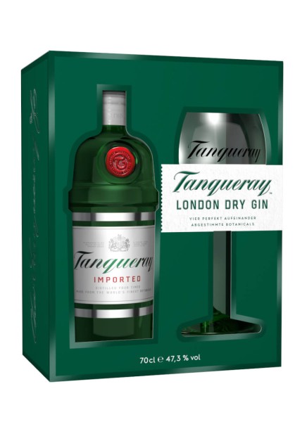 Tanqueray Gin 0,7 Liter mit Copa Glas