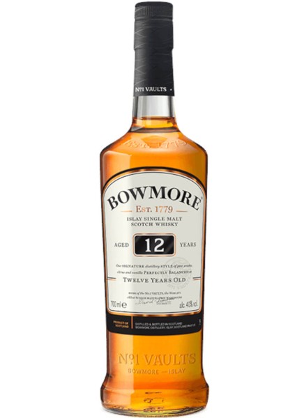 Bowmore Whisky 12 Jahre 0,7 Liter mit Glas