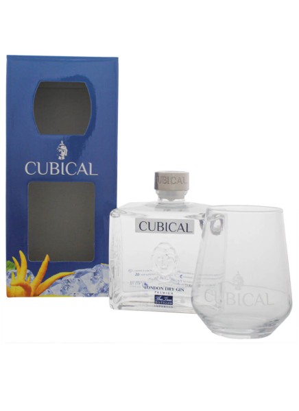 Cubical Premium Gin 0,7 Liter mit Glas