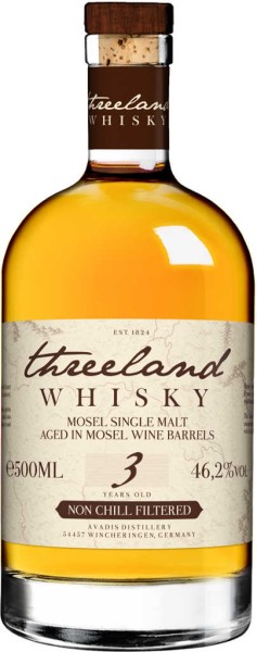 Threeland Whisky 3 Jahre Mosel Wine Finish 0,5 Liter