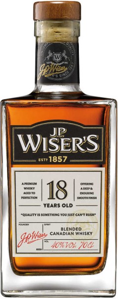J. P. Wisers Whisky 18 Jahre 0,7 Liter