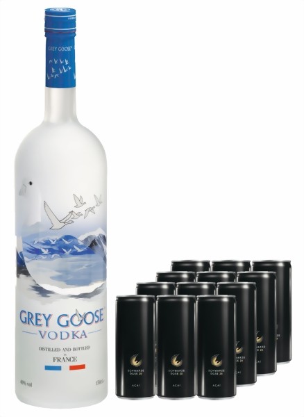 Grey Goose Vodka 1,5 l & Schwarze Dose