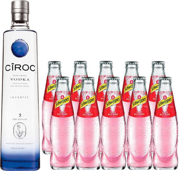 Ciroc Vodka Schweppes Wild Berry Set 2,7 Liter