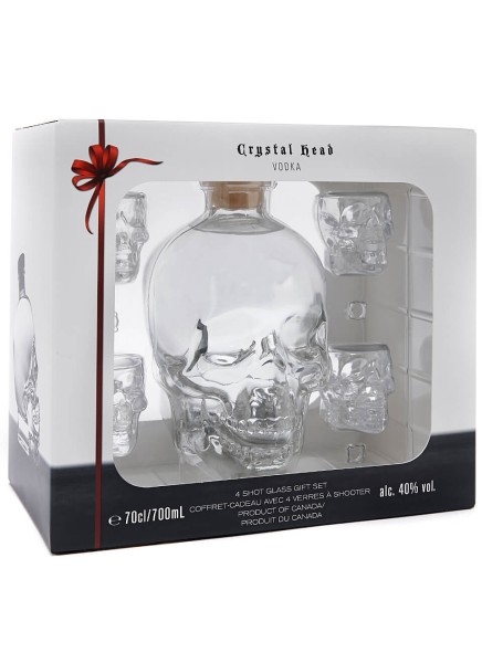 Crystal Head Vodka 0,7 Liter in Box mit Gläsern