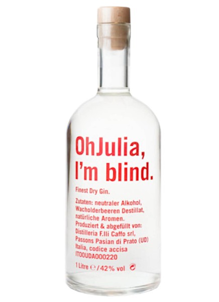 Oh Julia I´m blind Dry Gin 1l