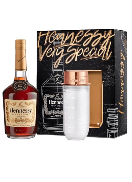 Hennessy VS Cognac 0,7 Liter in Geschenkbox mit Shaker