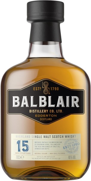 Balblair Whiskey 15 Jahre Single Malt 0,7 Liter