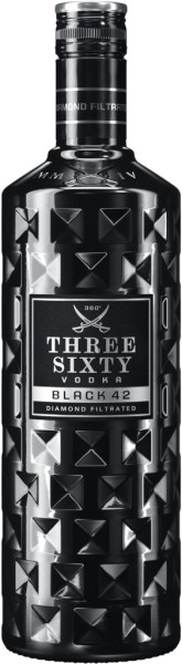 Three Sixty Vodka Black 42 0,7 Liter