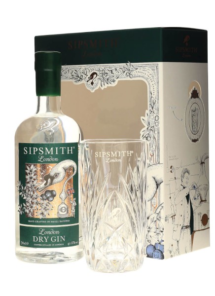 Sipsmith London Dry Gin 0,7l in Geschenkpackung mit Glas