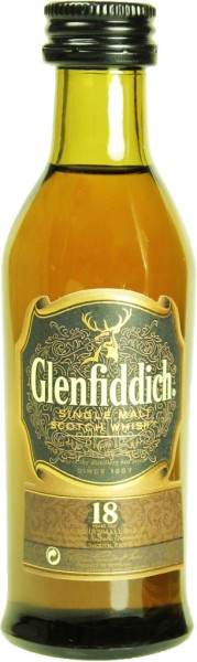 Glenfiddich Whisky 18 Jahre Mini 0,05 Liter